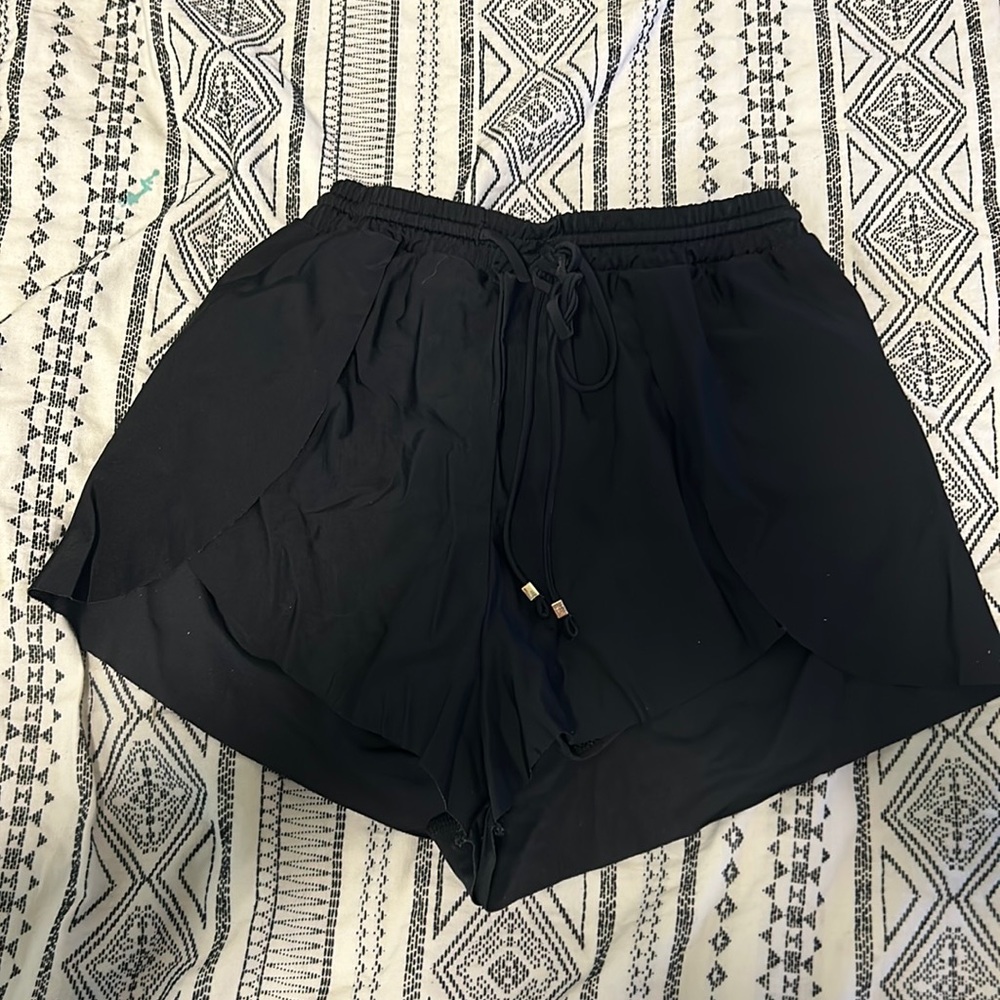 Black swim shorts